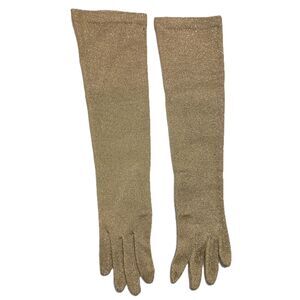 Cejon Accessories Inc Vintage Women's Golden Elbow Length Gloves Scarf, Size XS